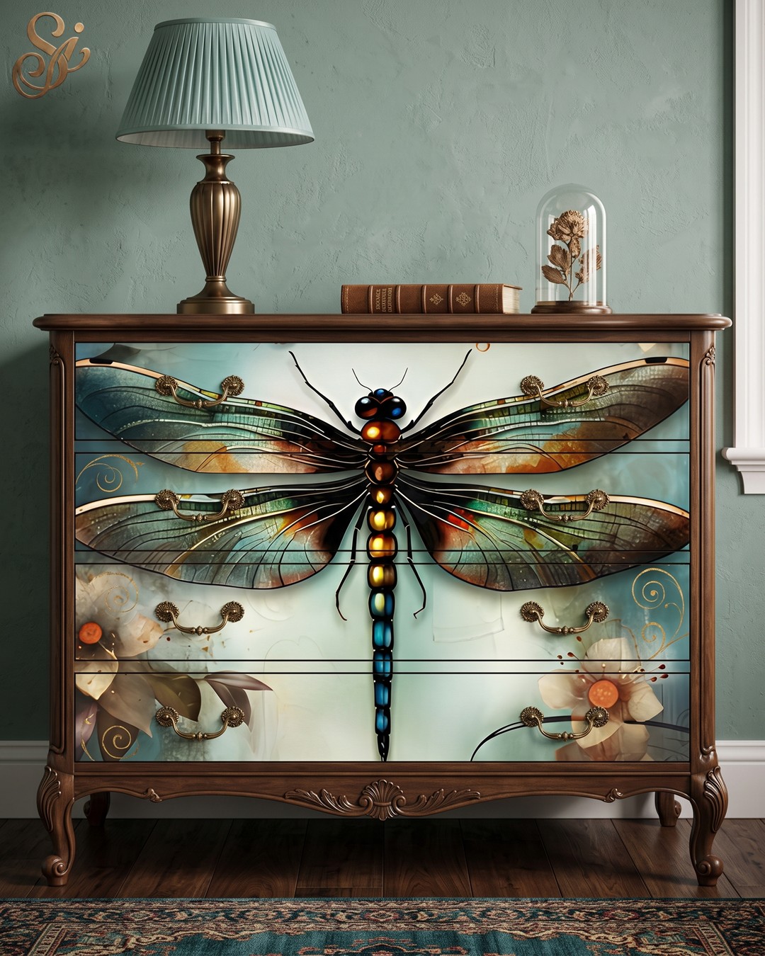 Steampunk Dragonfly Fibre Decoupage Sheets I - Image 2