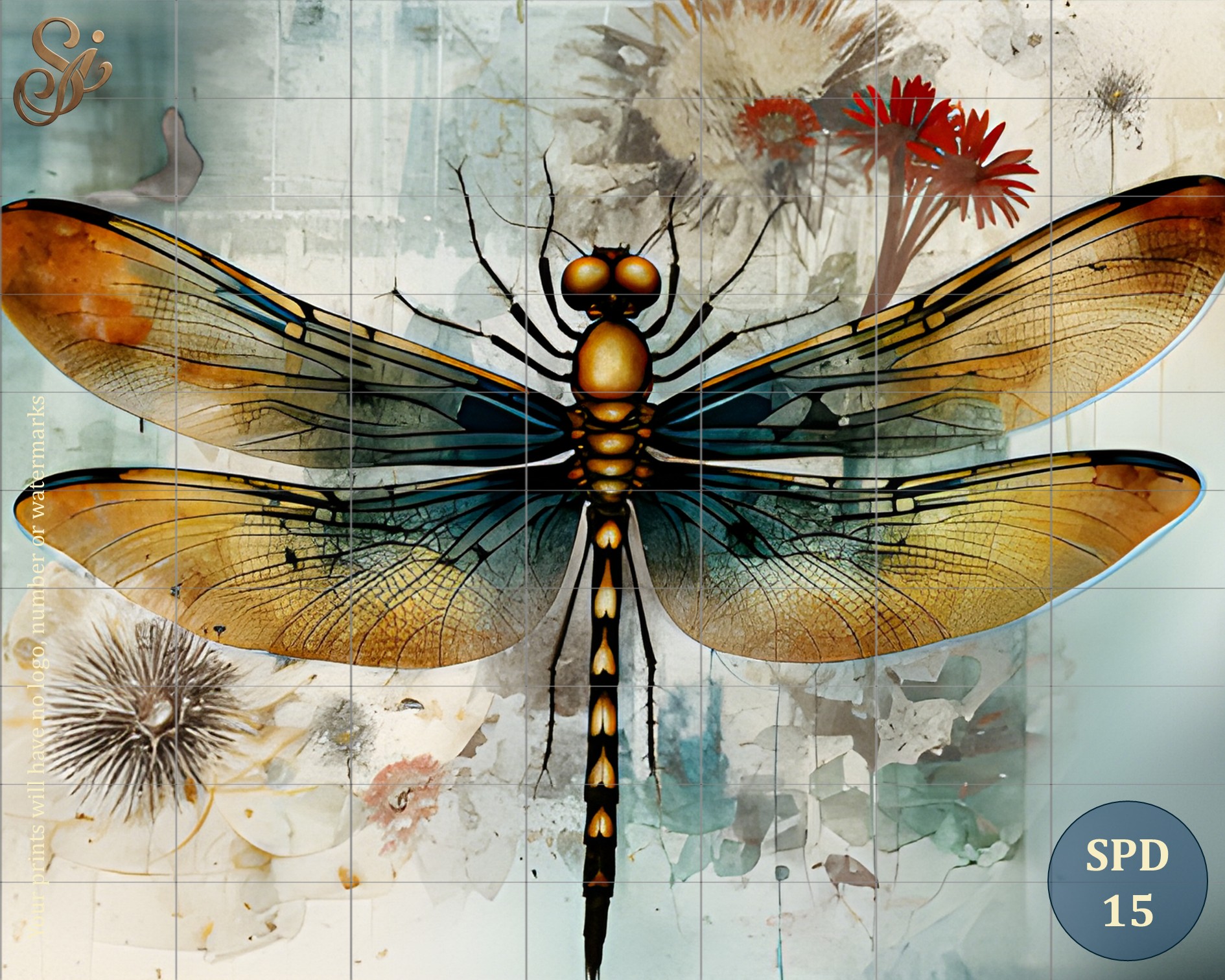 Steampunk Dragonfly Fibre Decoupage Sheets II - Image 10