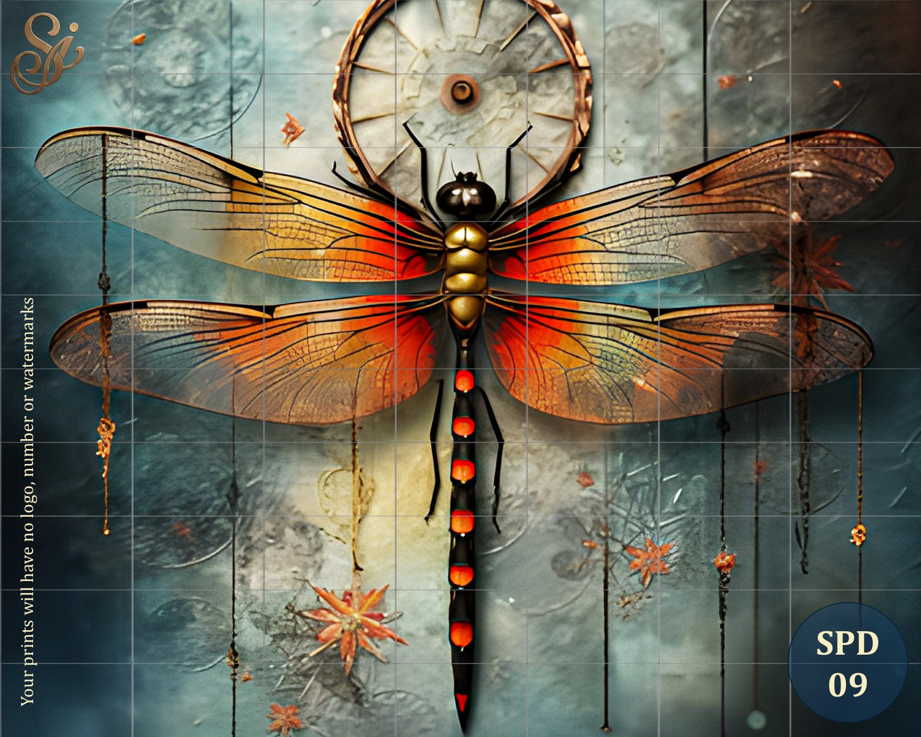 Steampunk Dragonfly Fibre Decoupage Sheets II - Image 4