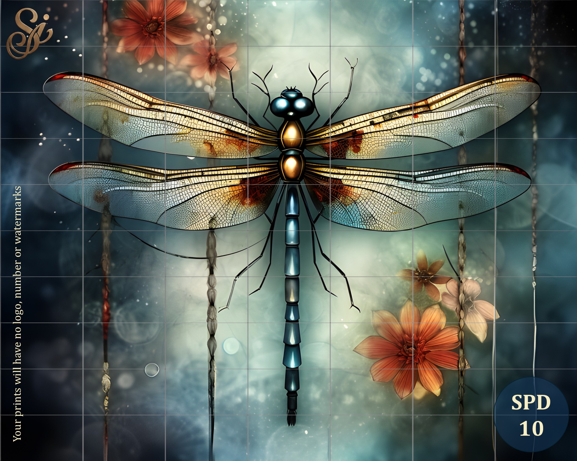 Steampunk Dragonfly Fibre Decoupage Sheets II - Image 5