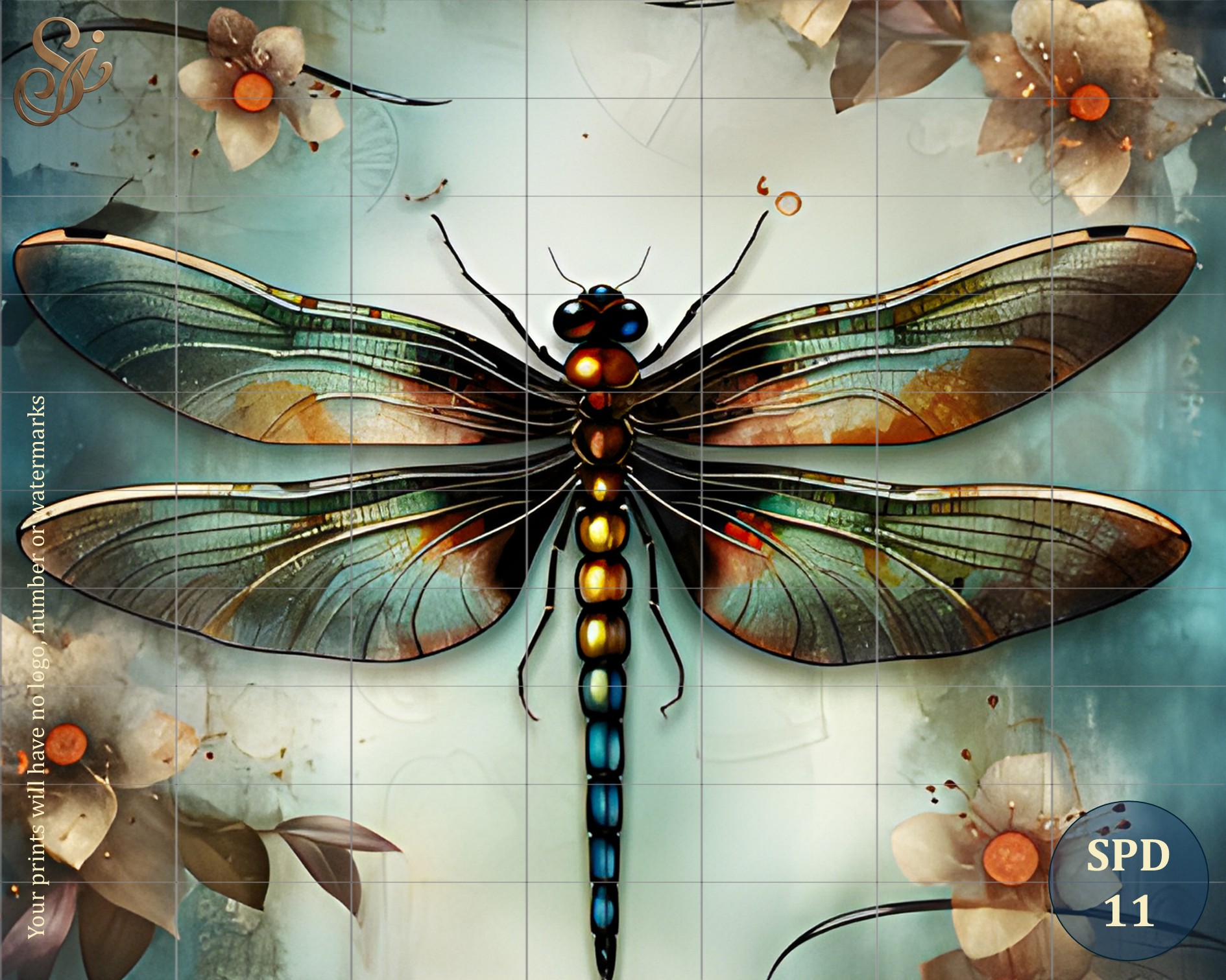 Steampunk Dragonfly Fibre Decoupage Sheets II - Image 6