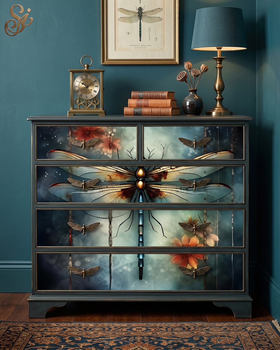 Steampunk Dragonfly Fibre Decoupage Sheets II - Image 2