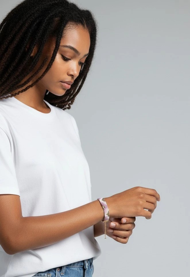 Miyuki Delica Loomed Beaded Bracelet - Image 3