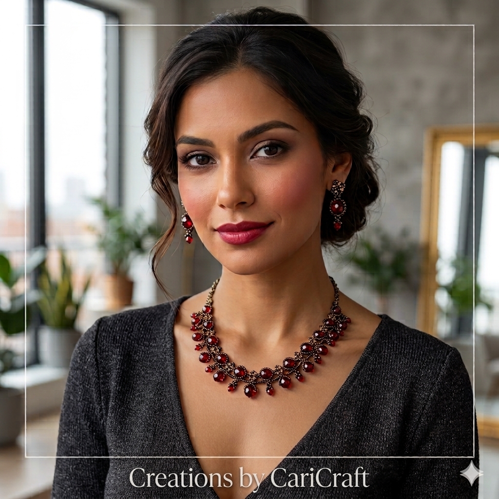 Royal Necklace and Earring Set - Image 2