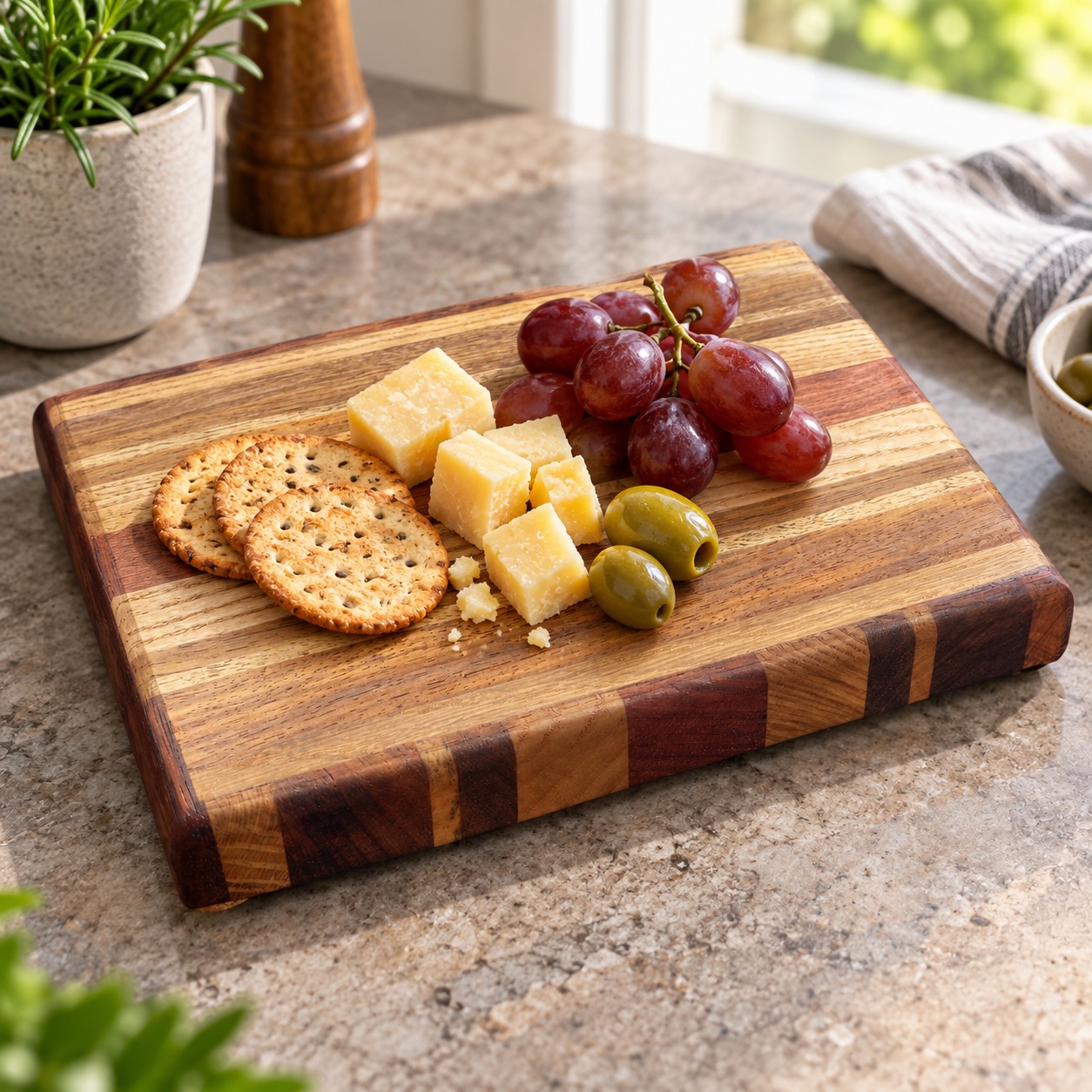 Small Rustic Wooden Cutting and Serving Board - Image 2
