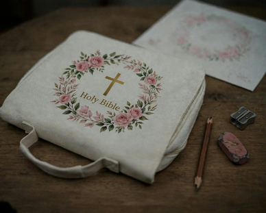 Personalised Canvas Book Bag - Image 3