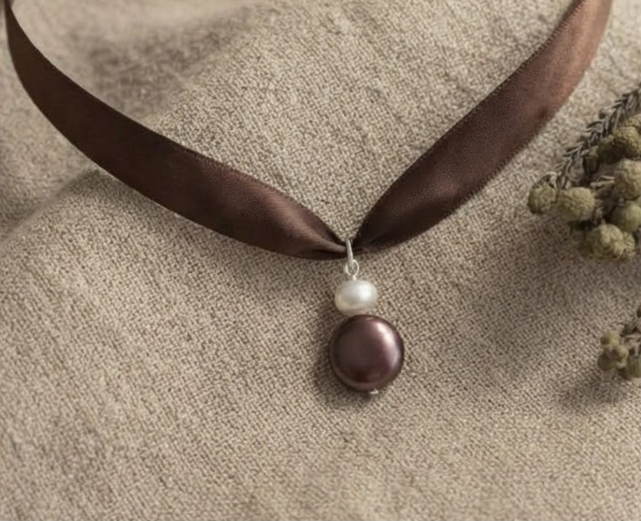 Sterling Silver and Freshwater Coin Pearl Pendant - Image 2
