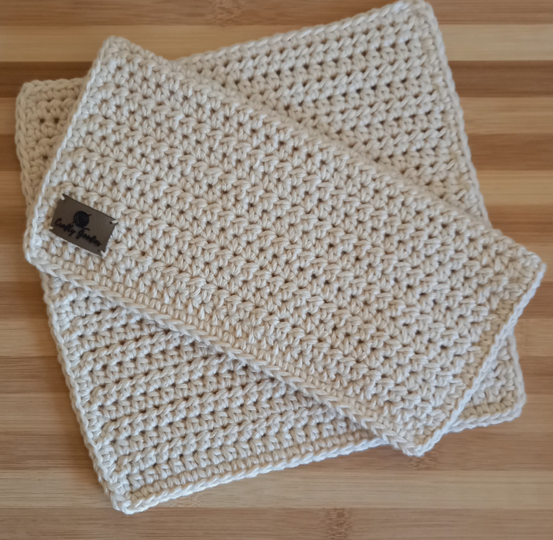 100% Cotton Natural Dishcloths Set - Image 2
