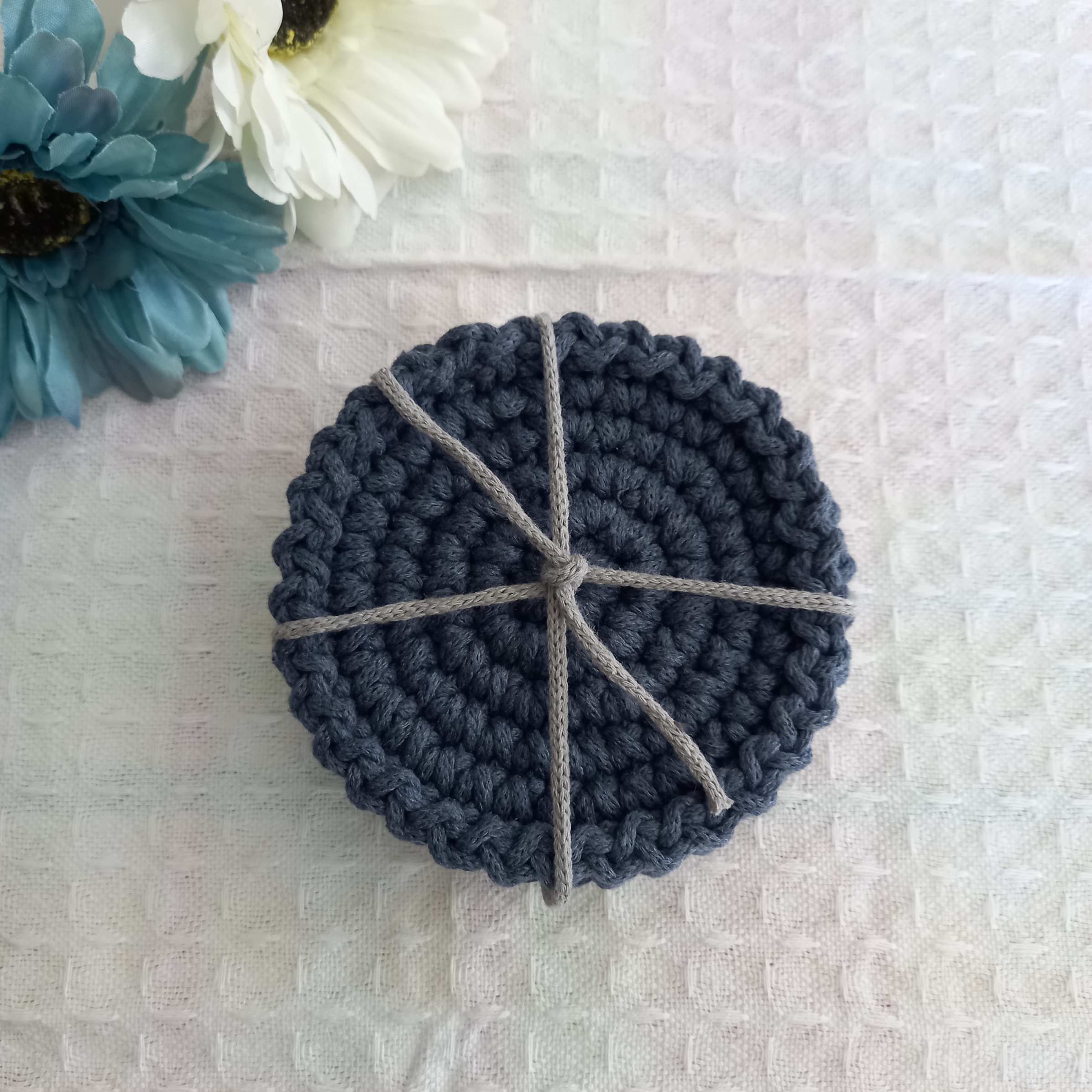 Macrame Eco Coasters Set - 4 pcs - Image 3