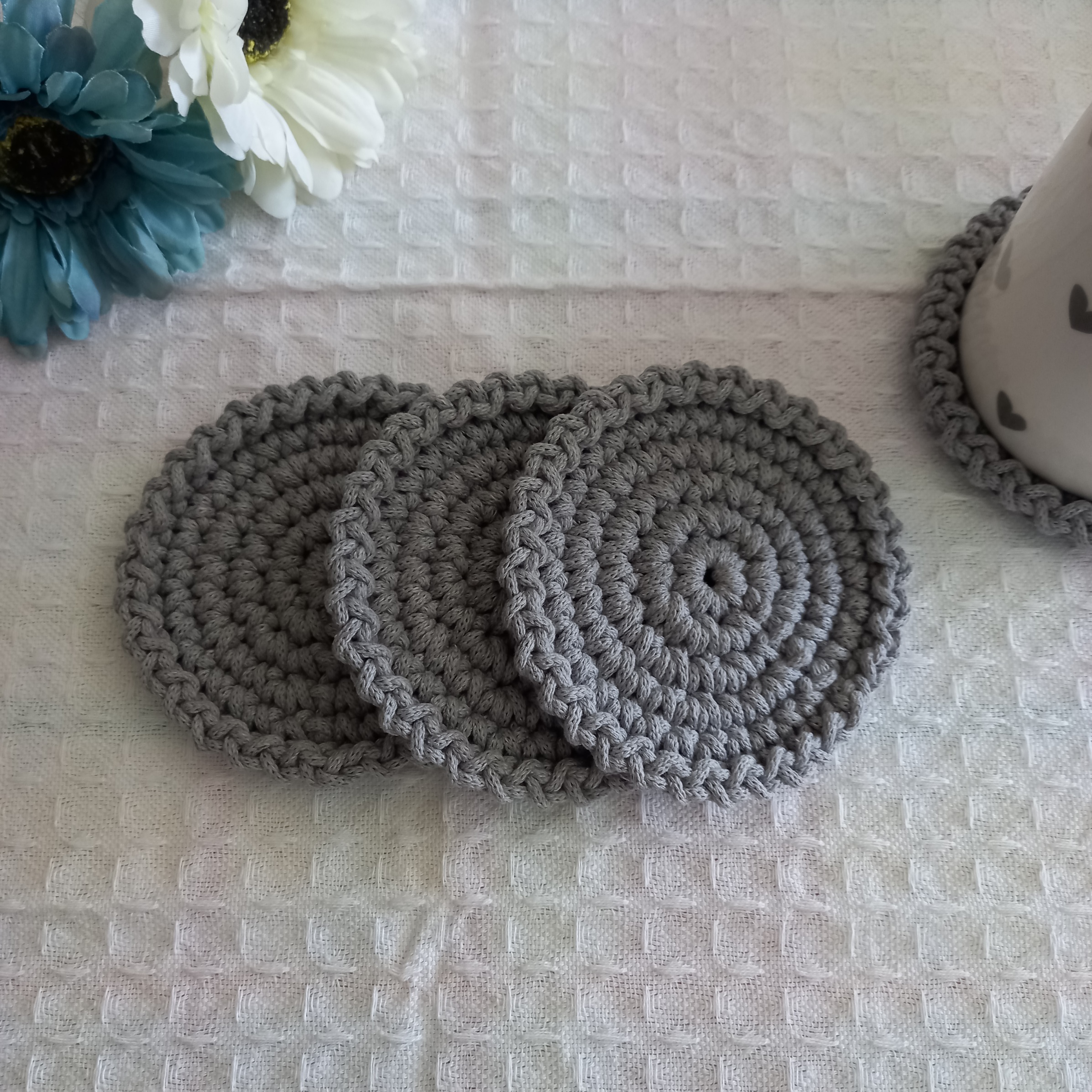 Macrame Eco Coasters Set - 4 pcs - Image 7